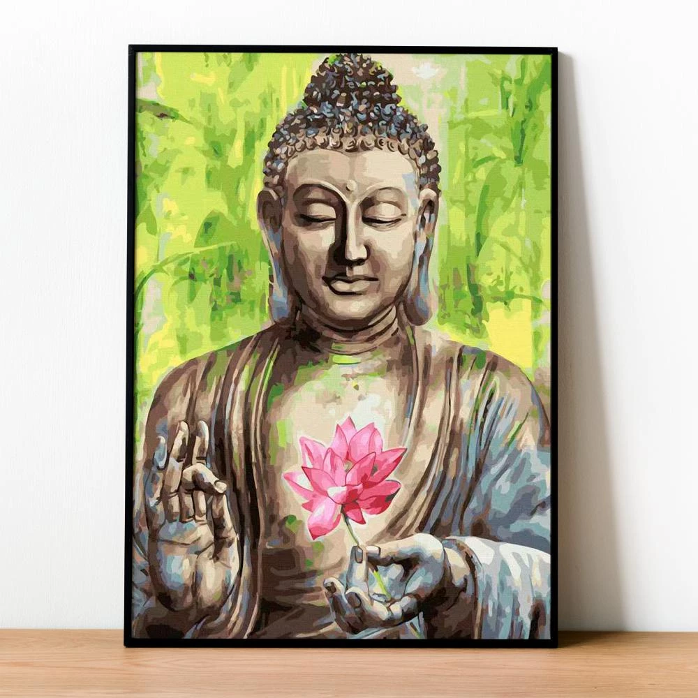 ✅Tranh số hóa Phật A di đà đã căng khung 40x50cm