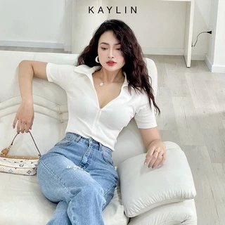 Áo thun KAYLIN chất vải gân Freesize ôm body kiểu tay lỡ phong cách N1651