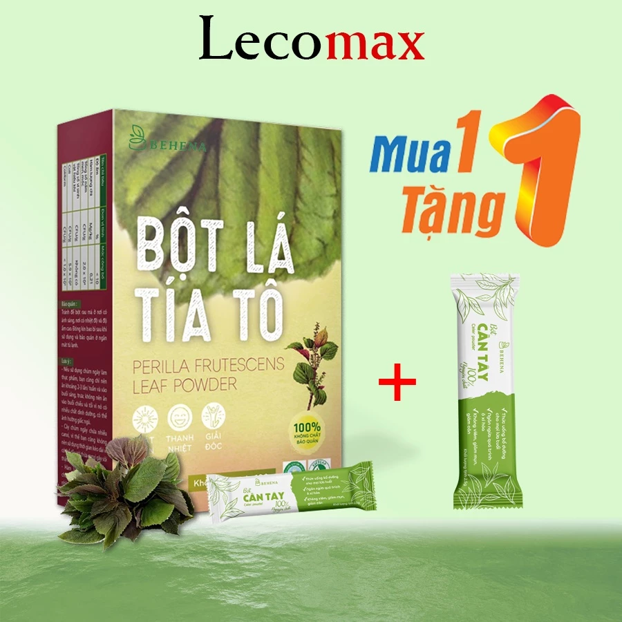 Bột Tía Tô Behena 50g Nguyên Chất, Sấy Lạnh, Hữ Cơ Lecomax LMB13