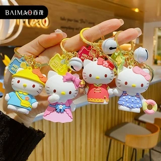 Móc Khóa Hình Mèo Hello Kitty Bằng Epoxy Dễ Thương