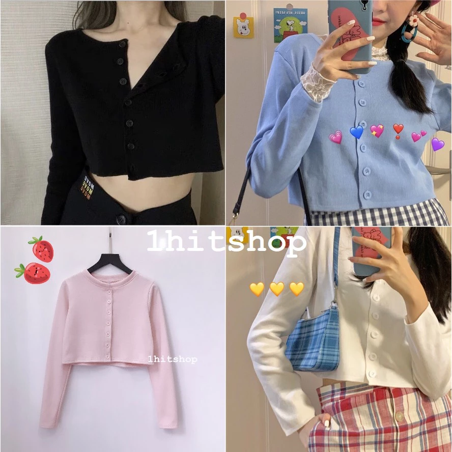 Áo Croptop YAN Tay Dài Nữ Ulzzang