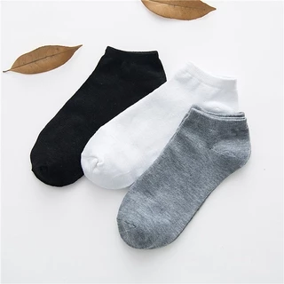 Đôi Tất Vớ Nam Nữ Cotton Trơn Cổ Ngắn Hàn Quốc - Tất Vớ Cổ Thấp Unisex Thấm Hút Mồ Hôi Cực Tốt