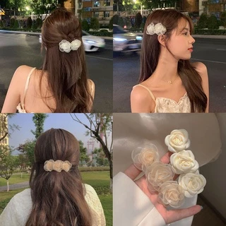 Kẹp tóc mẫu MMJS họa tiết hoa nhân tạo dành cho tóc nữ/ trang trí nơ cài tóc cho cô dâu