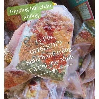 Bánh tráng thập cẩm 7 vị sốt me và sốt sate hút chân không