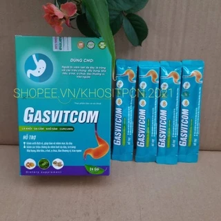 HỘP x 24 gói Gel dạ dày GASVITCOM  - giúp giảm đau dạ dày, viêm loét dạ dày tá tràng ,trào ngược dạ dày - Gavicom plus