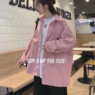 ÁO SƠMI NHUNG TĂM FORM RỘNG BIG SIZE 50KG ĐẾN 110KG - KHOÁC NHUNG TĂM UNISEX VINTAGE