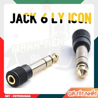 Jack chuyển 3.5mm ra 6.5mm lỗ bằng đồng đúc cao cấp loại xịn