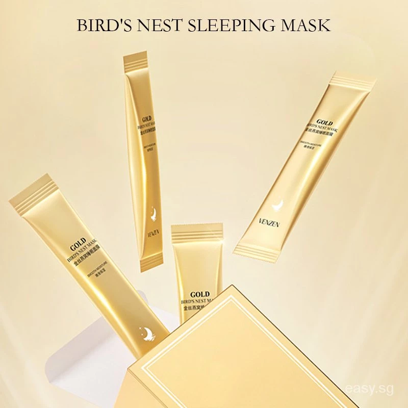 Mặt nạ ngủ Golden swiftlet 's nest dưỡng ẩm & làm sáng tông màu da & cải thiện da khô & mặt nạ kiểm soát dầu