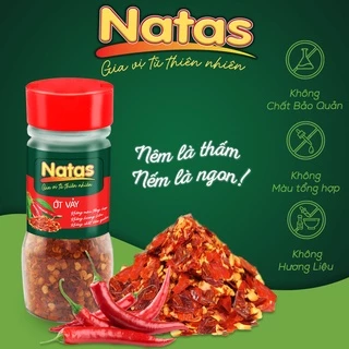 Ớt vảy nguyên chất - Bột gia vị khô Natas nấu ăn chế biến thực phẩm Hũ 50g