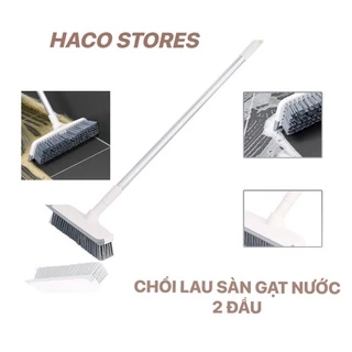 Chổi lau sàn , cây lau sàn gạt nước quét gạch 2 đầu tiện lợi dễ điều chỉnh chiều dài, đầu cố định và bàn cứng xoay 360