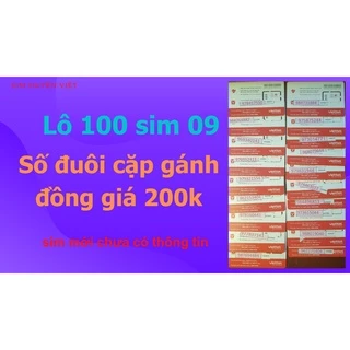 Sim Viettel 4G đầu số 09 mới 100% chưa kích hoạt số đẹp cặp gánh dễ nhớ (D1C2)