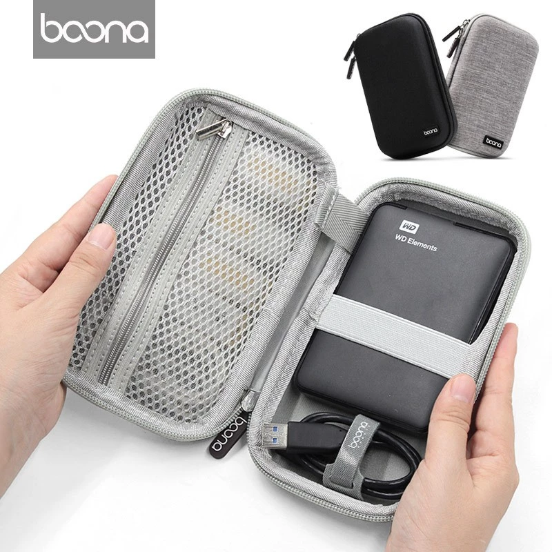 Túi bảo vệ ổ cứng di động WD 2.5, pin dự phòng 10.000mAh F010 phom cứng chống sốc Baona (Boona)