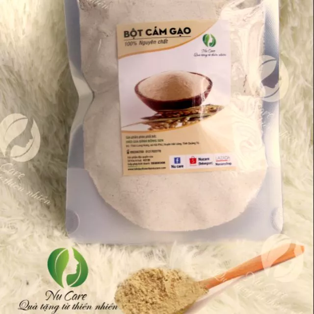 Bột Cám Gạo Nguyên Chất Nucare túi 100gram (nhà làm)