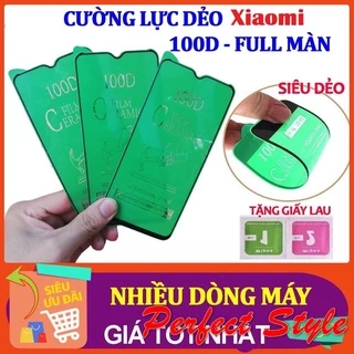 Cường lực dẻo 100D xiaomi Redmi 10 poco x3 pro note 7 8 pro k20 k30 note 9 4g mi 10t 11T K40 K50 Gaming 9a 9c m3 9T