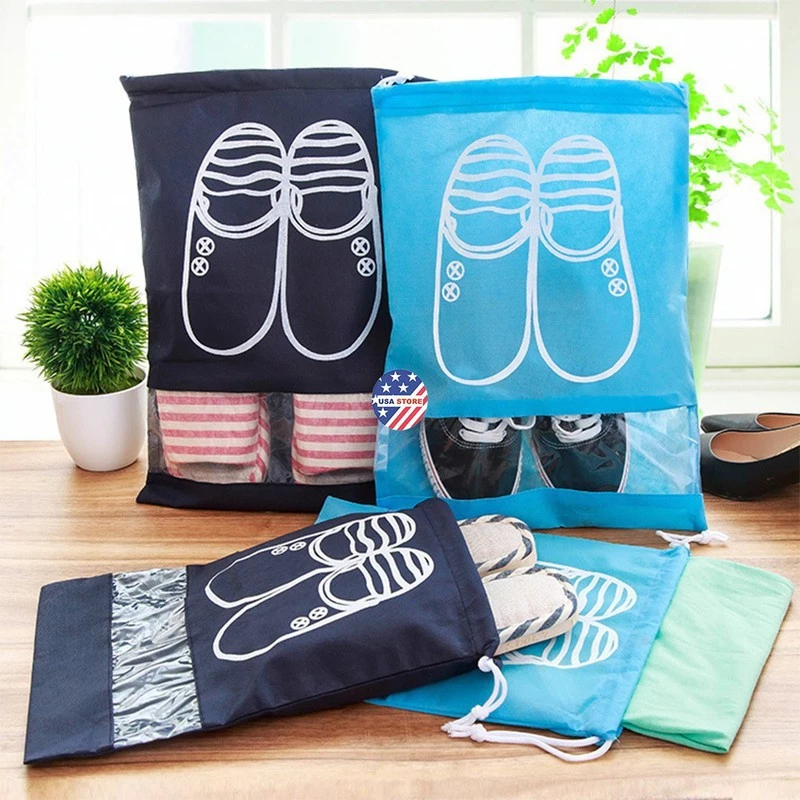 Túi Đựng Giày Đa Năng Vải Không Dệt, Miệng Dây Rút Siêu Gọn Chống Bụi Bẩn #285