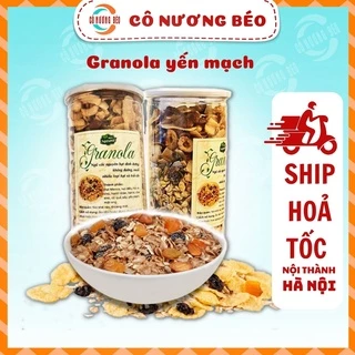 Ngũ cốc ăn kiêng giảm cân hũ 500g Granola yến mạch siêu hạt cao cấp - đồ ăn vặt cô nương béo