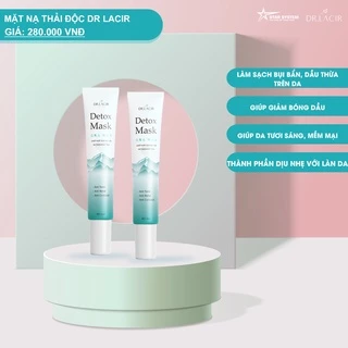 Mặt Nạ Thải Độc Detox Mask Drlacir Hộp 20gram Giúp làm sạch da Thải độc da Giảm kích ứng Ngừa mụn