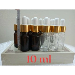 Lọ chiết serum 10ml nắp bóp màu trong và nâu