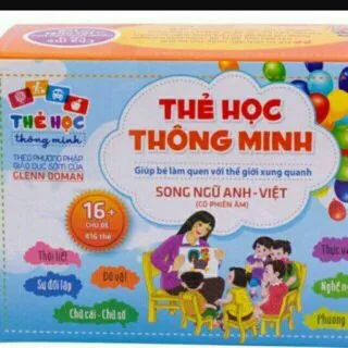 Thẻ học thông minh bộ gồm 416 thẻ học song ngữ