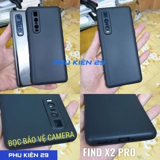 [Oppo Find X2 Pro] Ốp lưng silicon dẻo nhám có bọc camera cao cấp Henyou