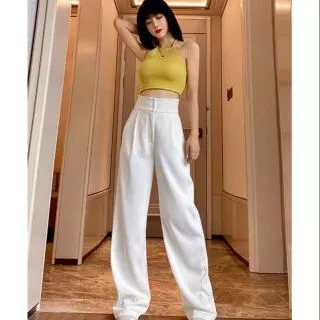 Quần ống rộng culottes cạp 2 khuy_xmth223