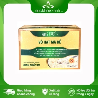 Vỏ Hạt Mã đề Psyllium Ấn Độ hỗ trợ giảm táo bón (Hộp 14 Gói x 7g)