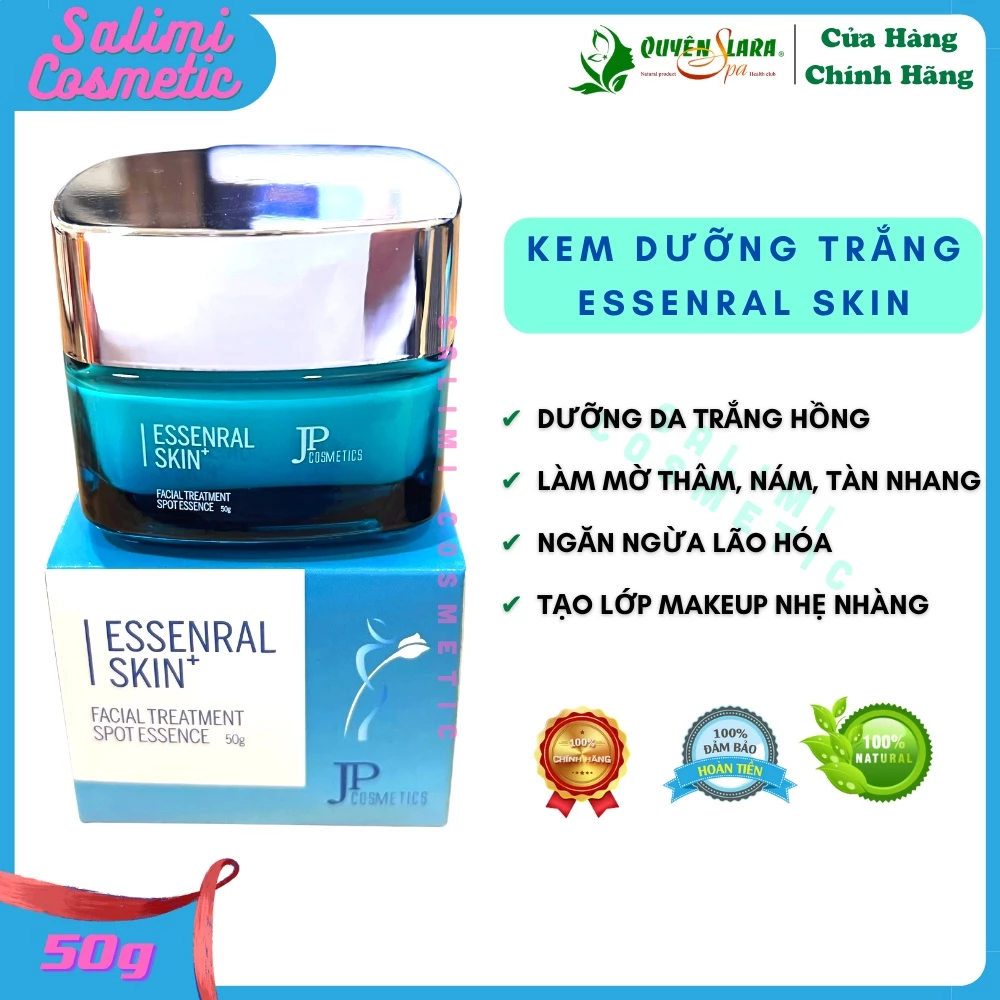 Kem Dưỡng Trắng Da ESSENRAL SKIN - Hỗ Trợ Điều Trị Thâm Nám, Tàn Nhang, Ngăn Ngừa Lão Hoá Da | Trọng Lượng 50 Gram