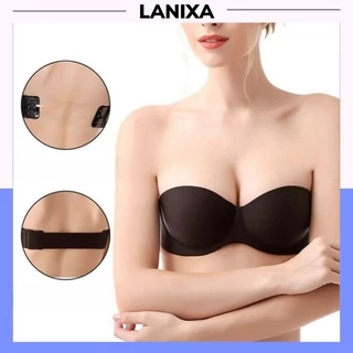 Áo ngực nữ đúc su không dây mặc cúp ngực, Áo lót nữ không gọng đệm mút nâng ngực tạo khe sexy LANIXA A218
