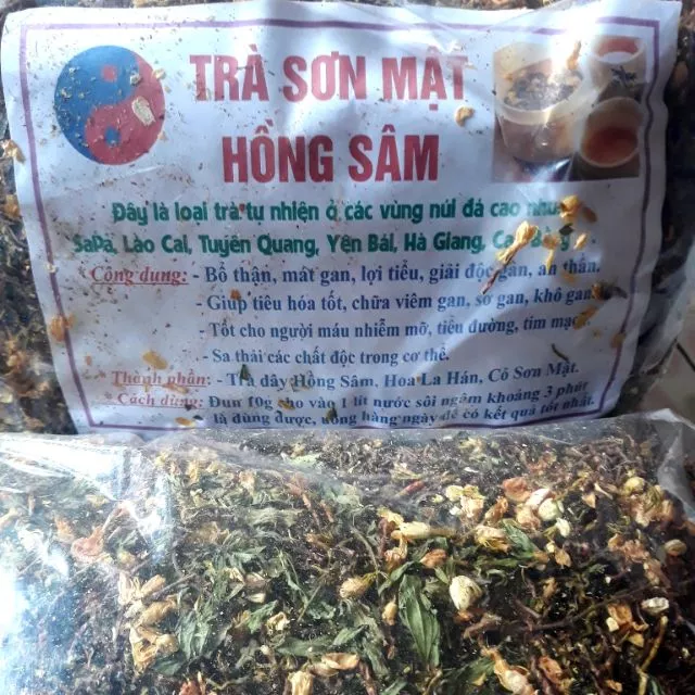 1kg trà sơn mật hồng sâm thanh lọc mát gan đẹp da