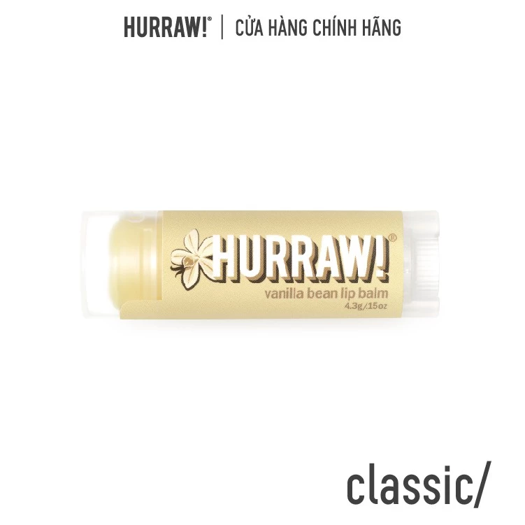 Son dưỡng môi Hurraw! Balm - Hương Vanilla 4.8g/.17oz