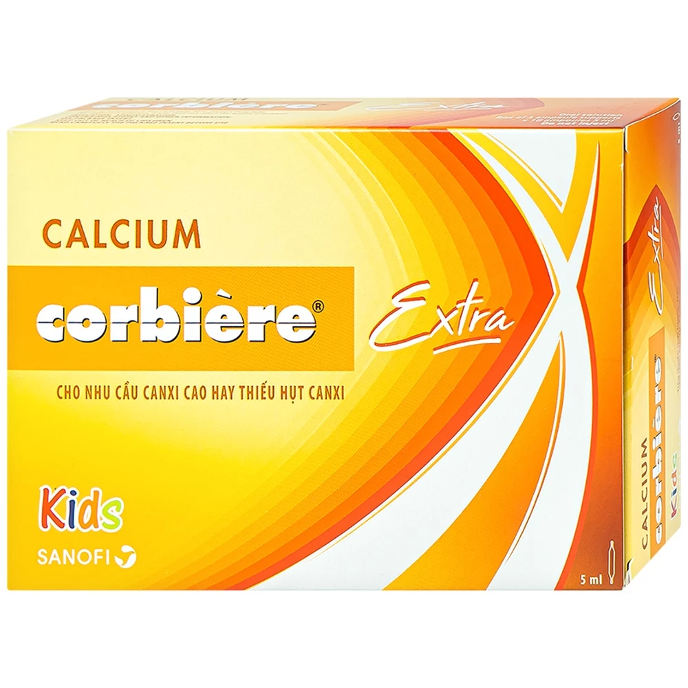 [MẪU MỚI EXTRA] - Calcium Corbiere Canxi Extra Mẫu Mới Em Bé 5ml Hộp 30 Ống