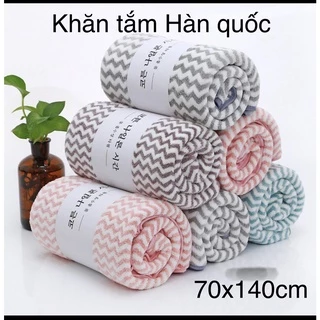 Khăn tắm, khăn mặt lông cừu xuất hàn Cao cấp, KT 70x140cm