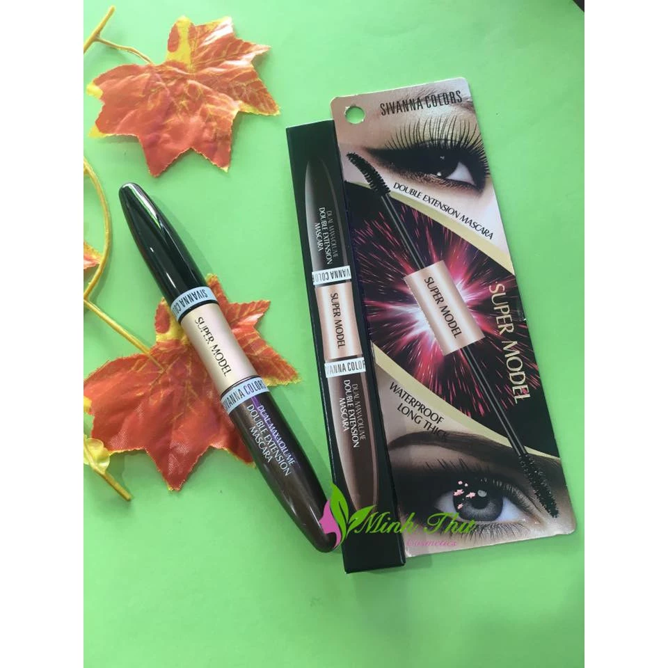 Mascara 2 Đầu ( Đen - Nâu) SIVANNA COLORS Super Model Dual Max-Volume Double Extension Mascara