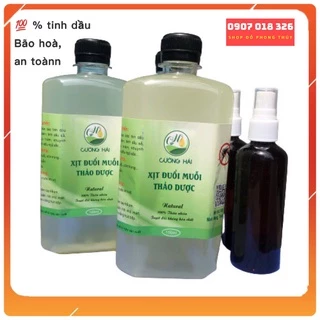 Xịt đuổi muỗi Thảo Dược cho bé chai 300ml- 500ml- bão hoà các loại tinh dầu tràm, sả, khuynh diệp, ngũ sắc