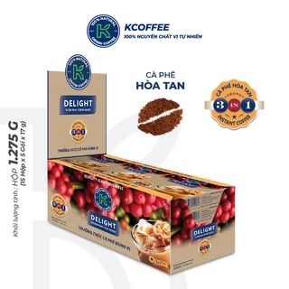 Cà phê sữa hòa tan K Delight 3in1 1275g/hộp K COFFEE - Hàng chính hãng