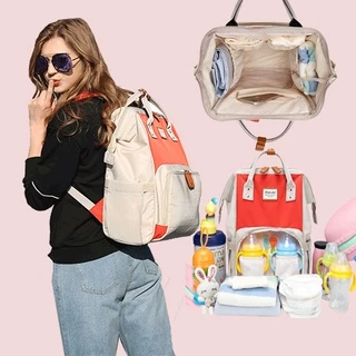 Balo túi đựng bỉm sữa KidsWorld Dokoclub Lovtis CareFreeFox Mommy Bag nhiều ngăn giữ nhiệt bình sữa chống thấm