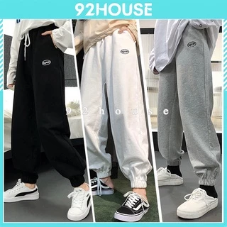 Quần Jogger SPUN Unisex phong cách Ulzzang / Quần thụng ống rộng bo chun hình thêu