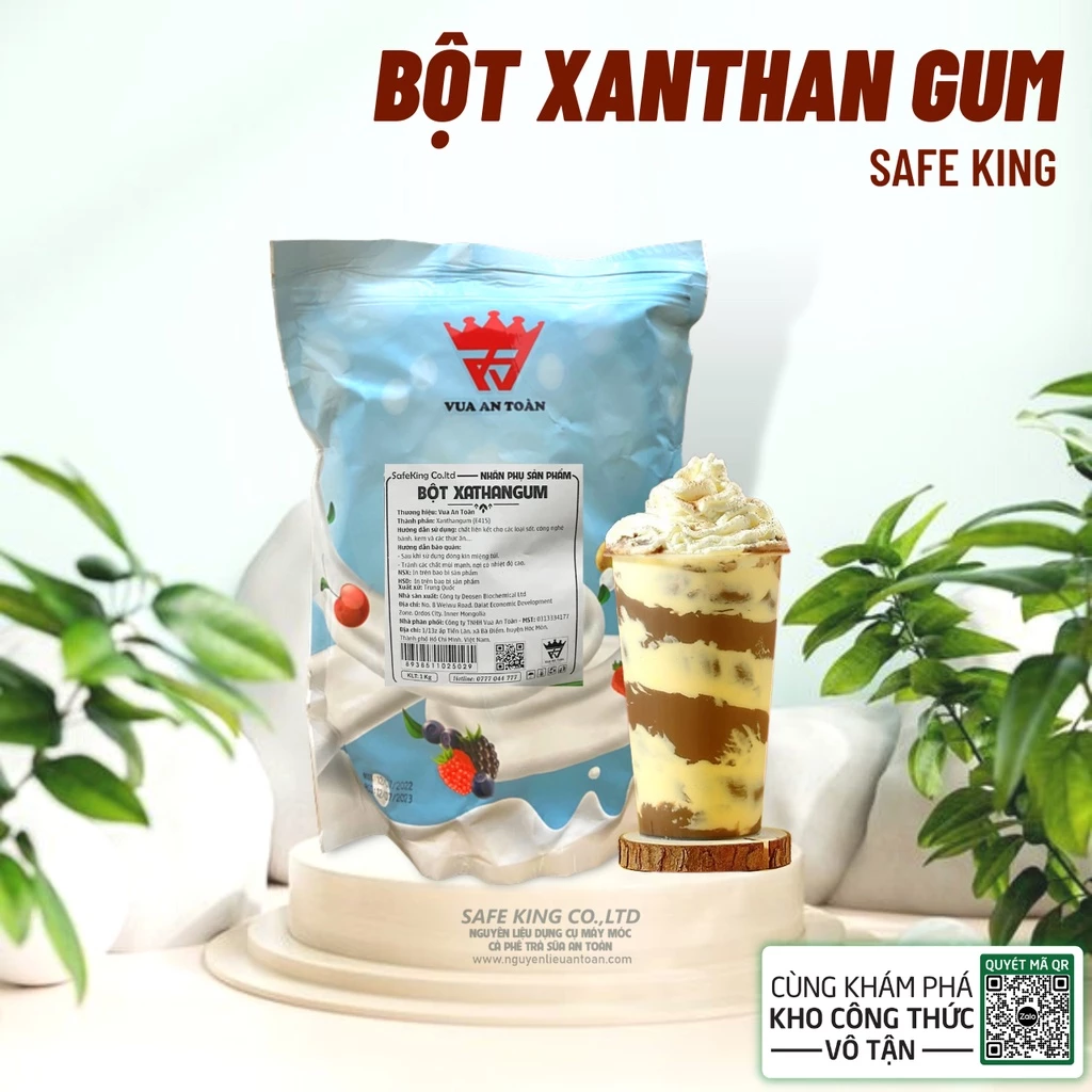 Bột Xanthan Gum 1kg Độc Quyền Vua An Toàn sản xuất