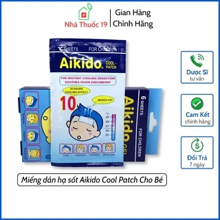 Miếng Dán Hạ Sốt AiKiDo Cool Patch Giúp Bé Hạ Nhiệt Giảm Sốt Ngăn Ngừa Co Giật -Hộp 6 Miếng Dùng Được Cho Trẻ Sơ Sinh