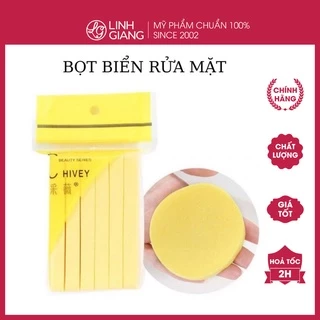 Bông mút rửa mặt bọt biển Chivey Nhật Bản dạng thanh chưa nở, rửa sạch bụi bẩn, tẩy da chết gói 12 thanh Linh Giang