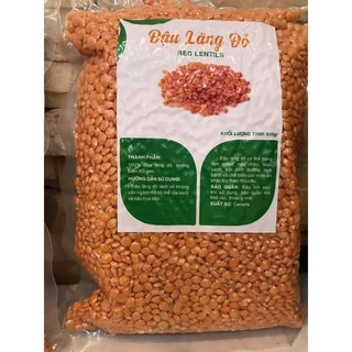 500 GRAM ĐẬU LĂNG ĐỎ ĐÃ TÁCH VỎ (nhập khẩu Argentina)