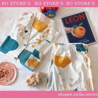 Bộ đồ ngủ dài tay quần dài thu đông pyjama nữ chất cotton dày mịn - Mã 908