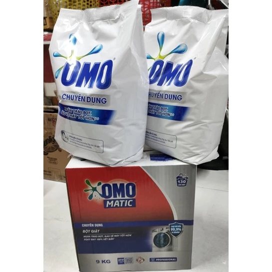 BỘT GIẶT OMO CHUYÊN DỤNG 9KG( dùng cho máy giặt cửa trước và cửa trên)