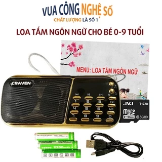 Loa tắm ngôn ngữ cho bé, đài nghe tiếng anh thơ truyện cho bé từ 0-9 tuổi, nghe radio FM craven 853/ 836s