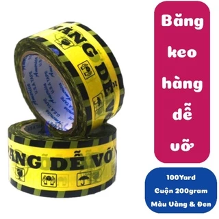 Băng keo hàng dễ vỡ 100Y cuộn 200gram