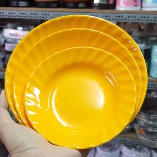 Tô - Chén - Dĩa nhựa melamine (mica) màu vàng & xanh