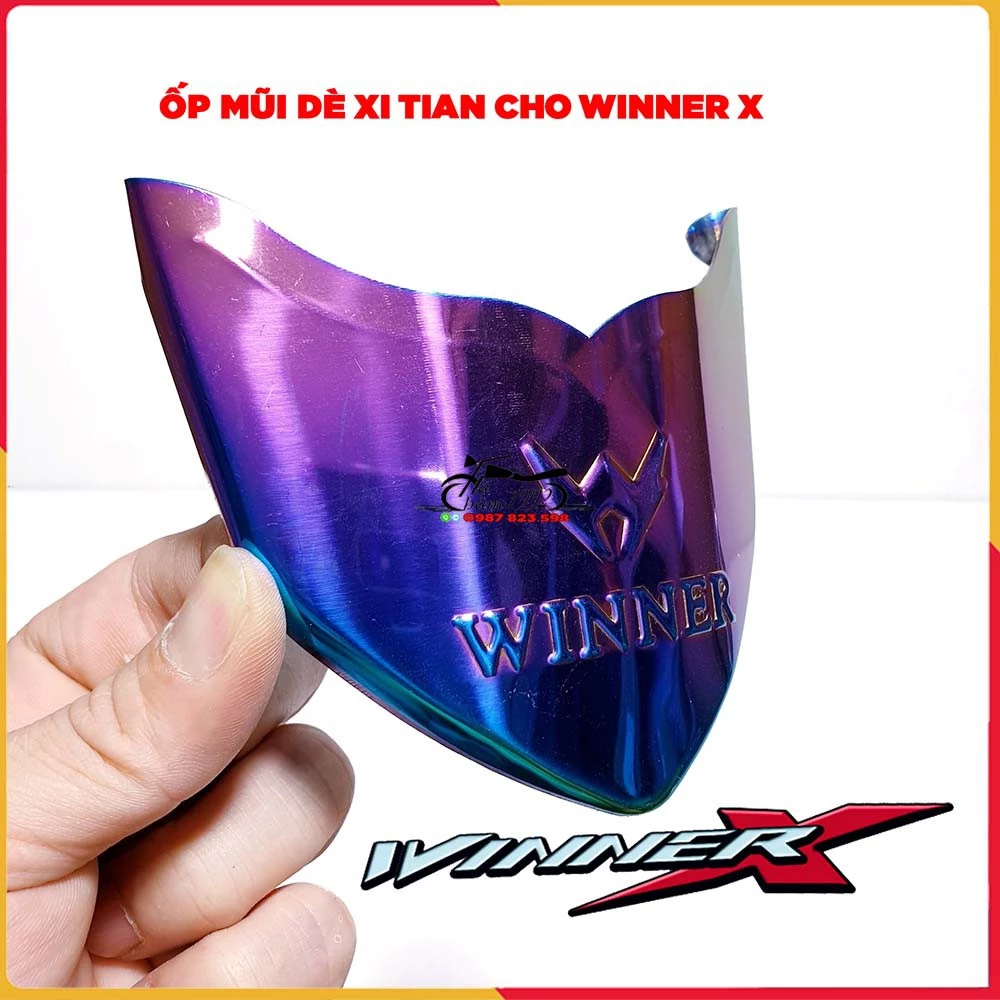 Bộ Ốp Mỏ Dè Cho Winner X 2019 - 2022 Màu Titan - Bảo Vệ Mũi Dè Winner X v2, V3 ( Giá 1 Bộ trước, sau )