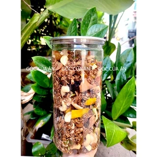 Granola Ăn Kiêng Nhiều Hạt 500g- Ngũ Cốc Ăn Kiêng Không Đường Vị Socola (tỷ lệ yến mạch 35%)