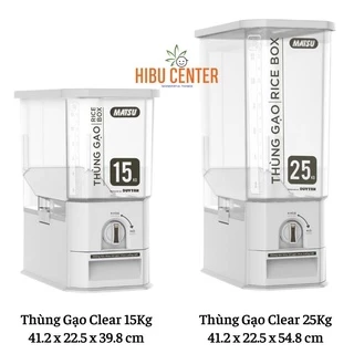 Thùng Gạo Clear Trong Suốt Thông Minh DUY TÂN 15Kg 25Kg | Phù Hợp Mọi Gian Bếp, Nhỏ Gọn,