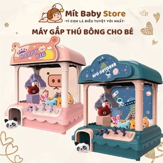 Máy Gắp Thú bông Mini, máy gắp gấu bông mini size lớn nhiều gấu bông, có nhạc có đèn cho bé